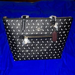 Coach Black Butterfly Taylor Tote Bag